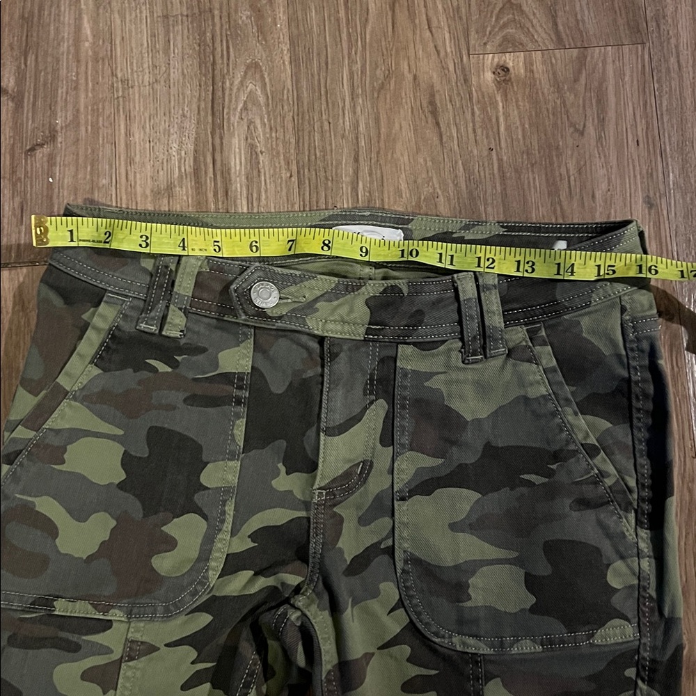 Garage Women’s Camo Flare Jeans in Olive Green - Picture 4 of 5